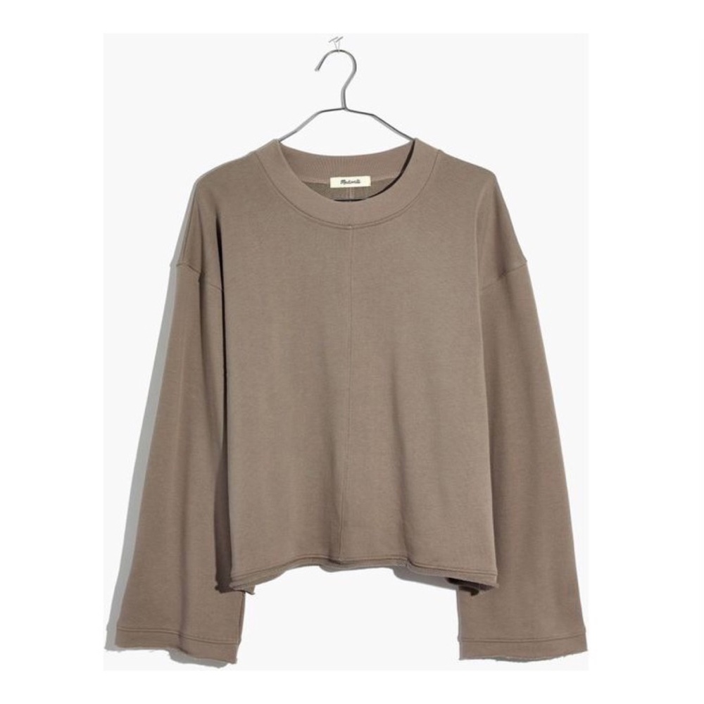 Madewell Bell Sleeve Cropped Sweatshirt